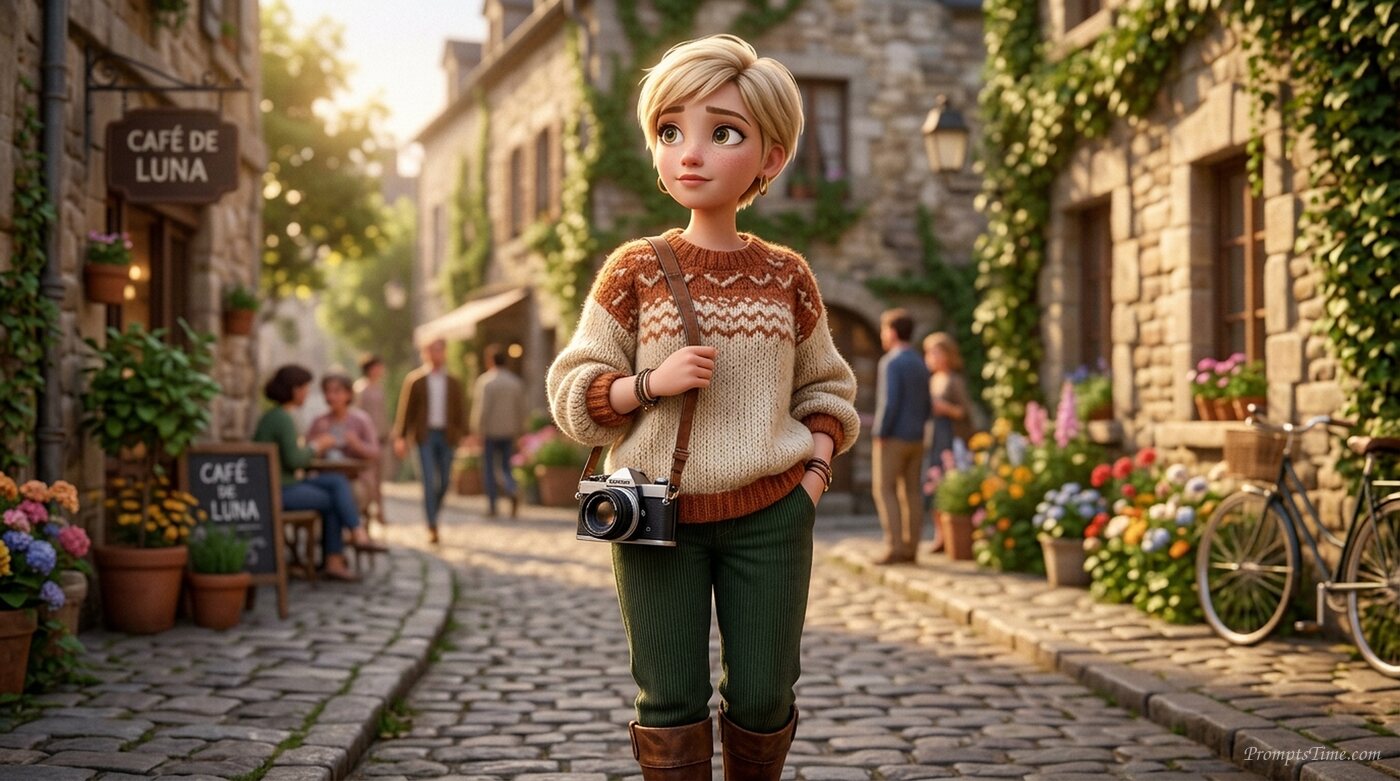 Character holding retro camera — AI-generated images image