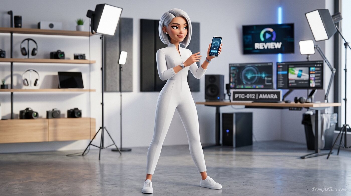 Product review creator wearing w… — AI-generated images image
