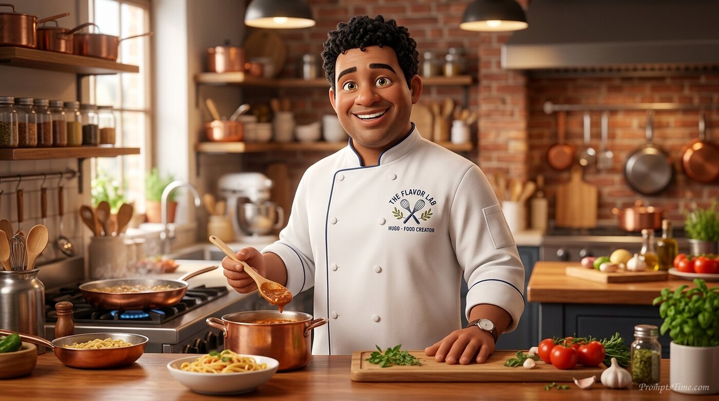 Chef smiling in kitchen — AI-generated images image