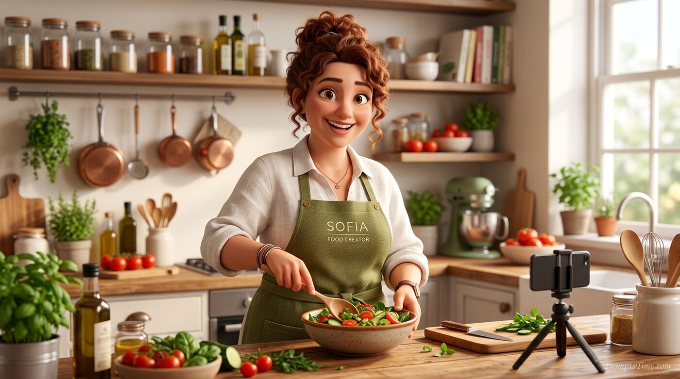 Woman wearing apron smiling — AI-generated images image