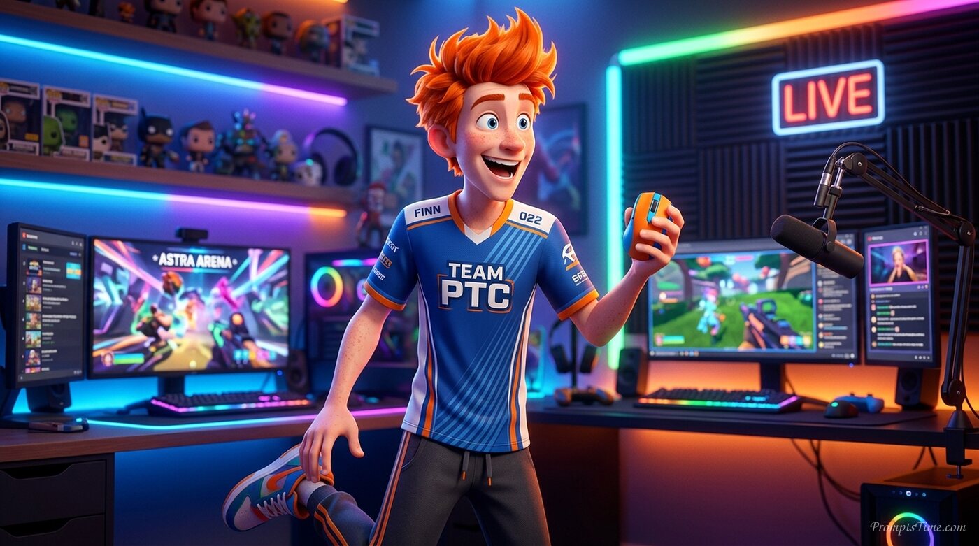 Gaming creator Finn character re… — AI-generated images image