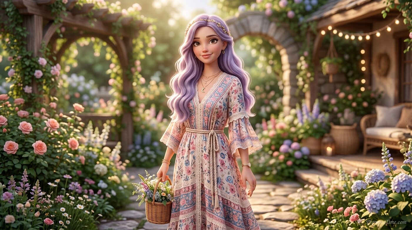 Seraphina wearing floral dress — AI-generated images image