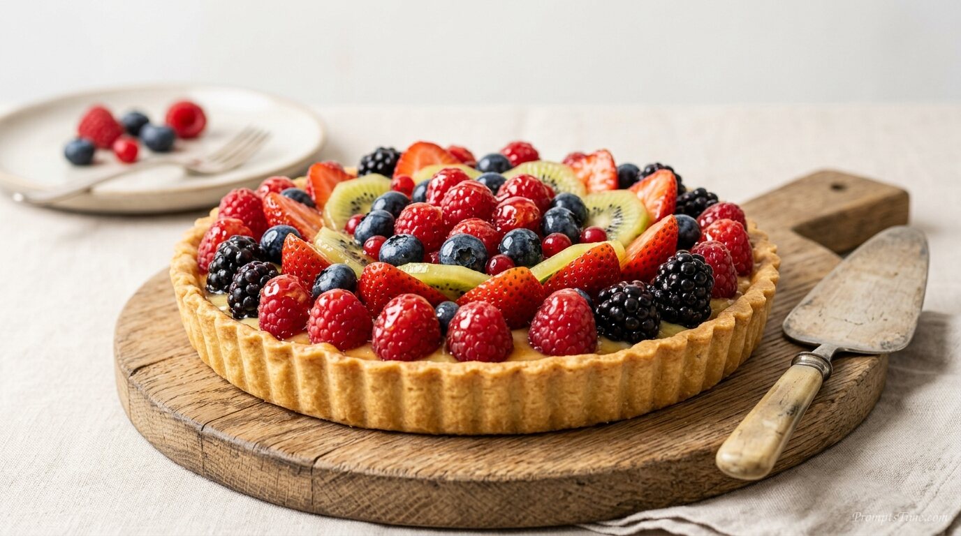 Fruit tart composition — AI-generated images image