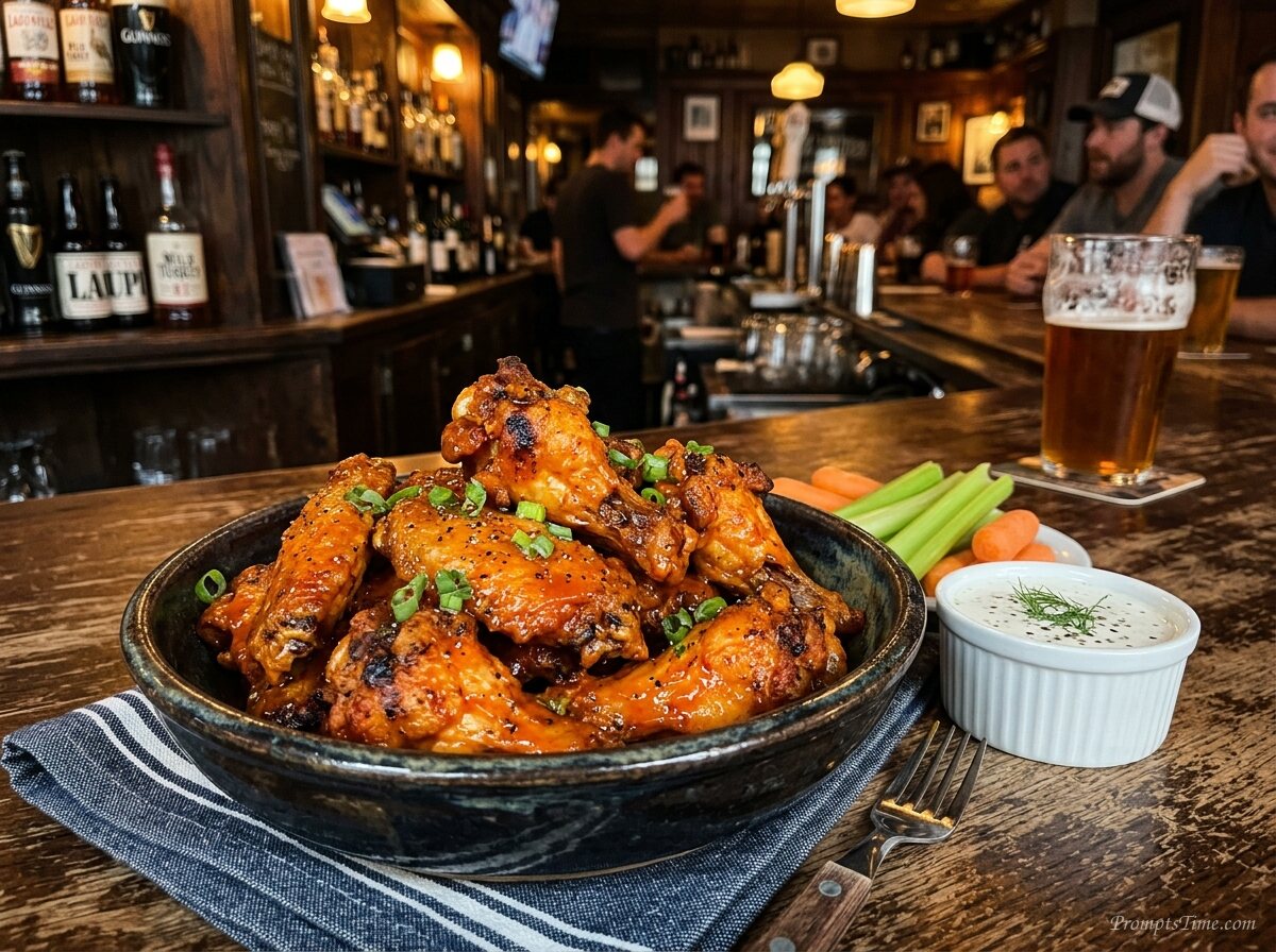 Buffalo wings with celery — AI-generated images image