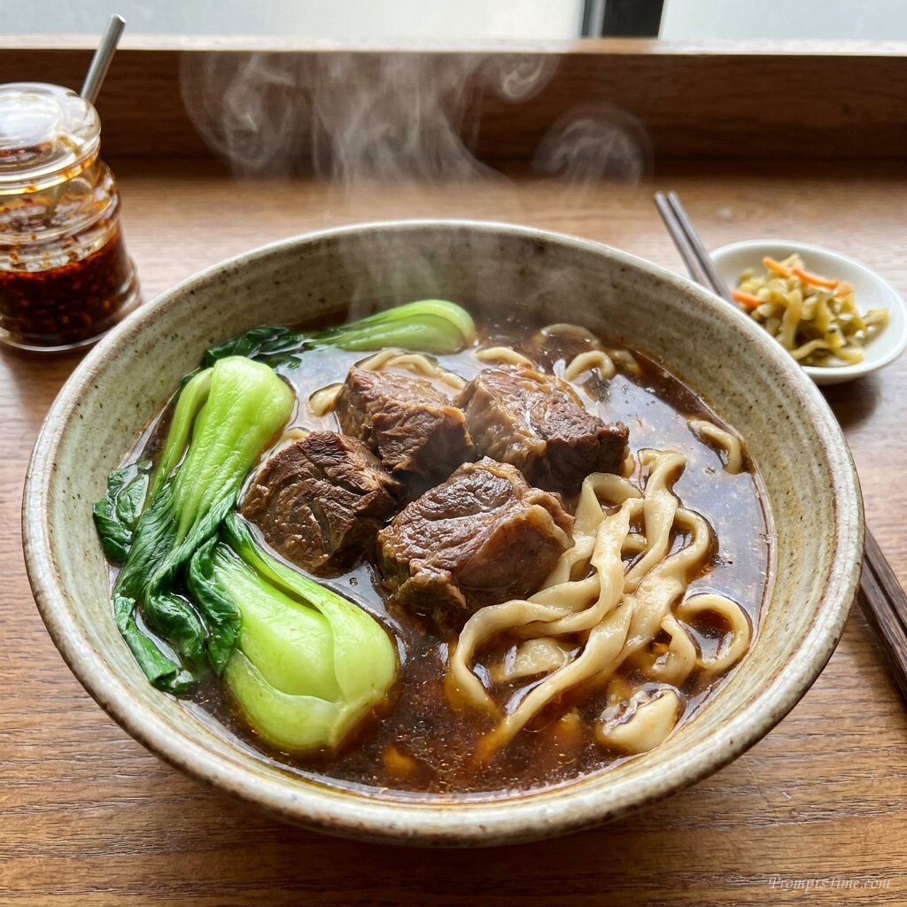 Beef noodles in bowl — AI-generated images image