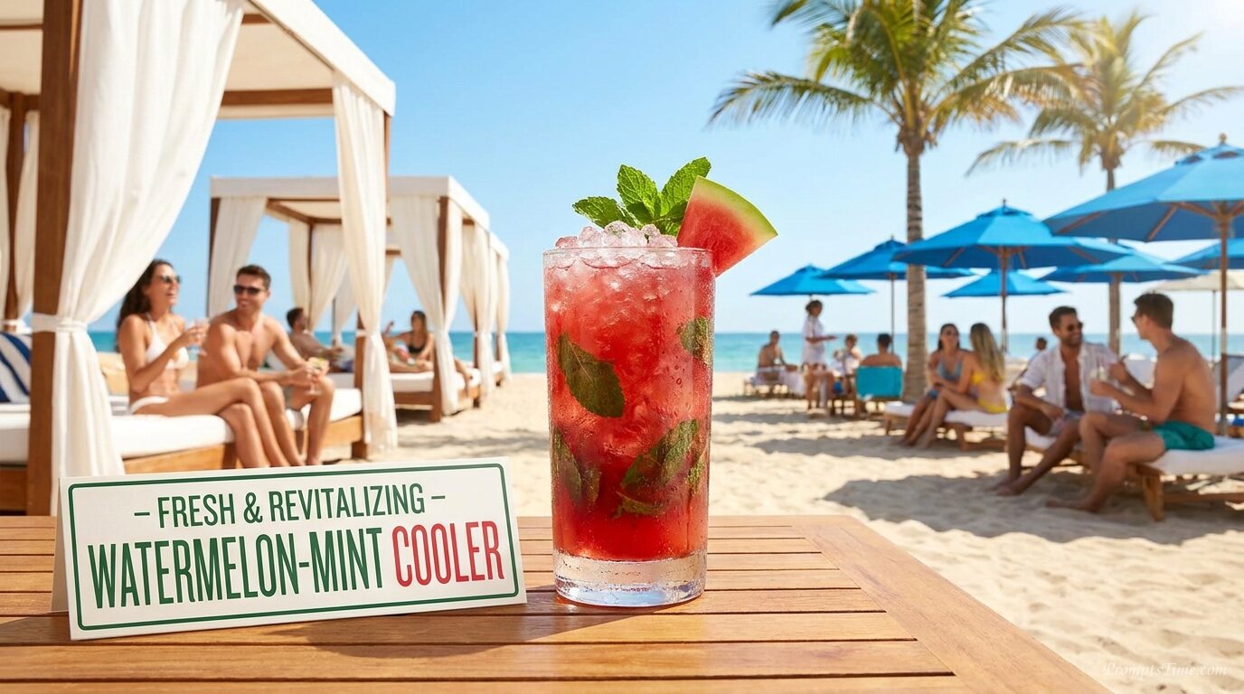 Watermelon mint cooler advertise… — AI-generated images image