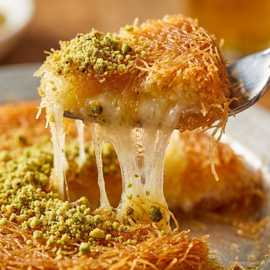 Lifting kunafa with cheese stretch 2 — AI-generated images image