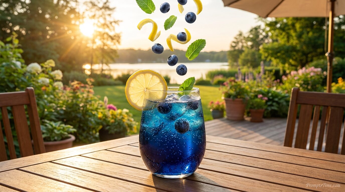 Blueberry lemon sparkling mockta… — AI-generated images image