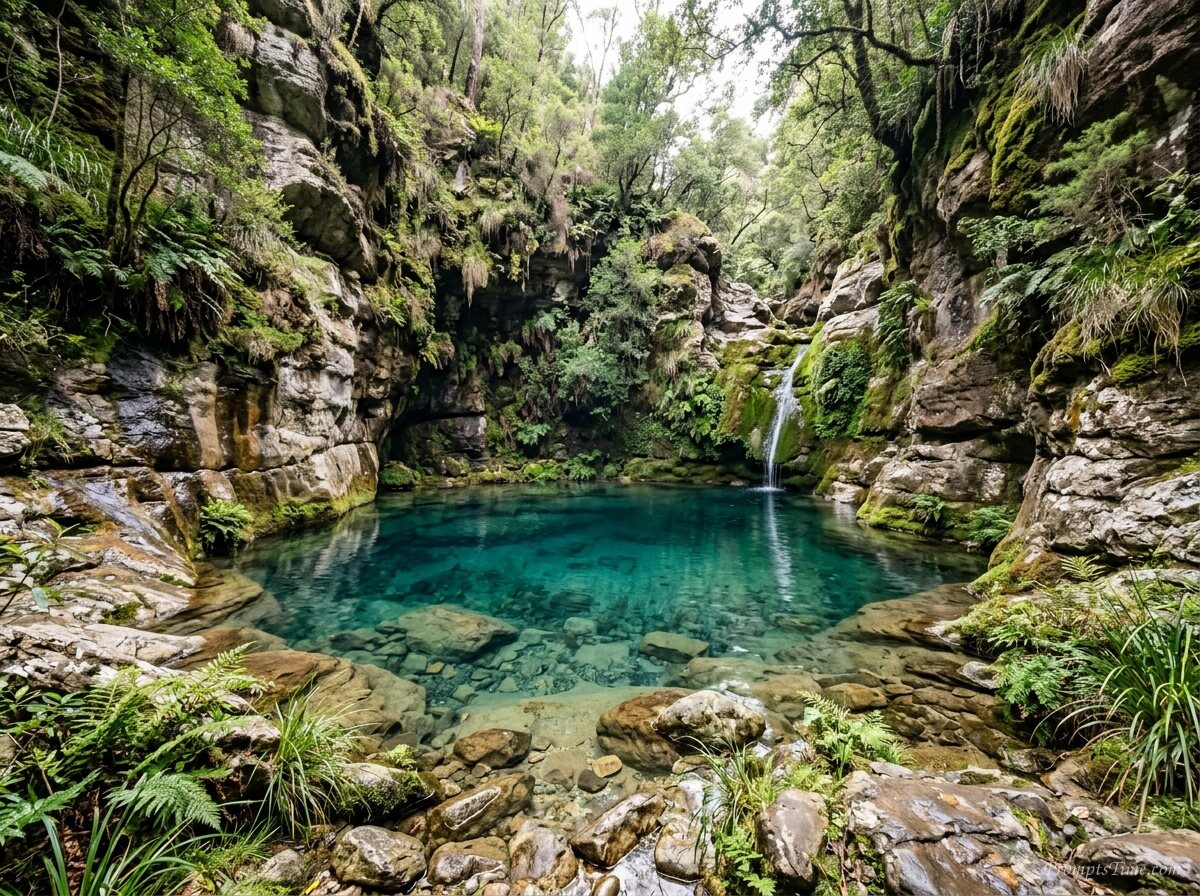 Natural swimming hole with water — AI-generated images image