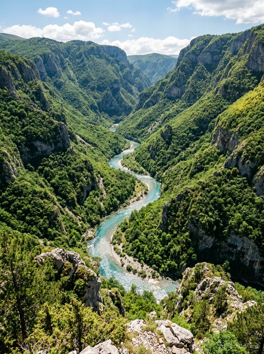 Crystal river winding through ca… — AI-generated images image