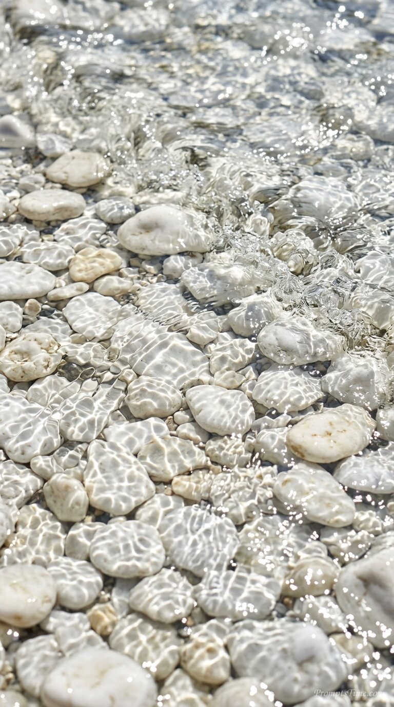 Water flowing over stones — AI-generated images image