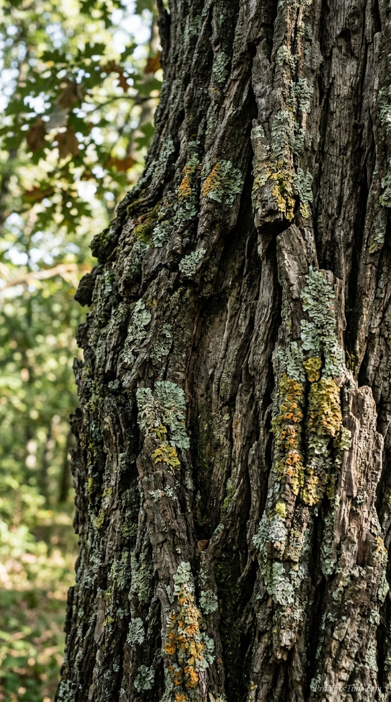 Texture of ancient oak bark — AI-generated images image