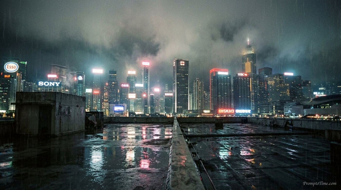 City skyline from rooftop — AI-generated images image