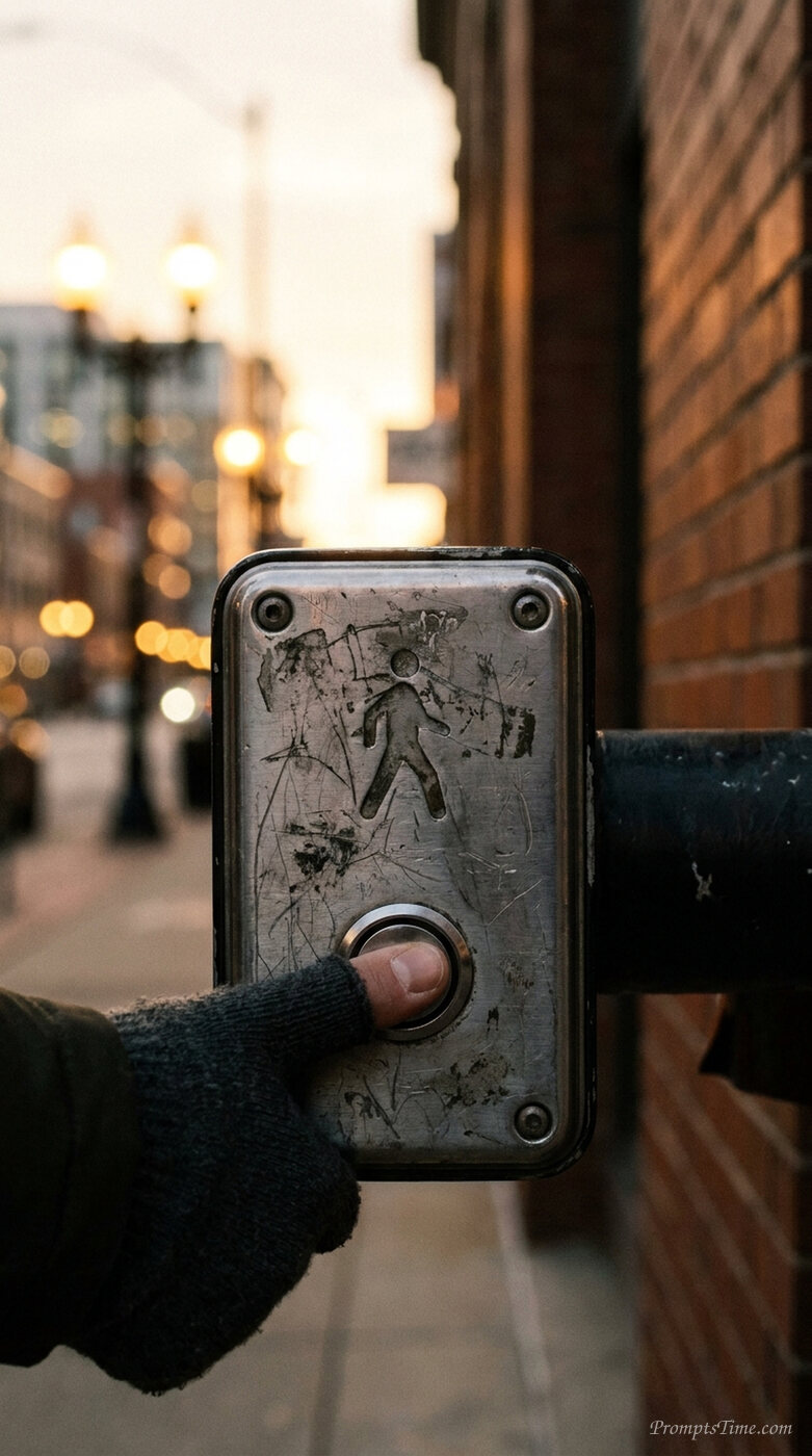 Pressing metal street crossing b… — AI-generated images image