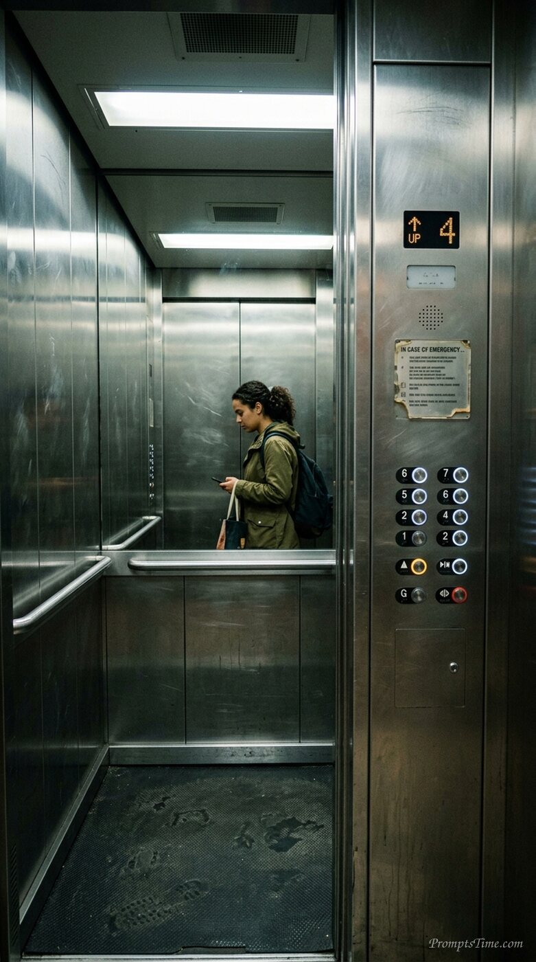 Interior of small lift — AI-generated images image