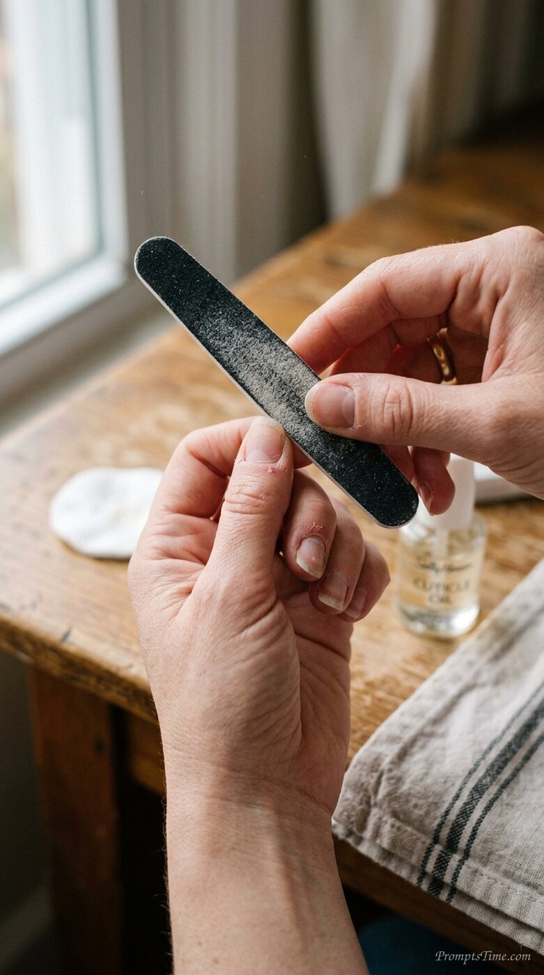 Hands getting a manicure — AI-generated images image