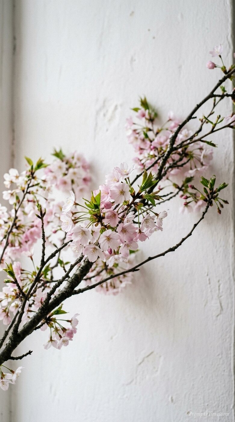 Spring blossom branches against … — AI-generated images image