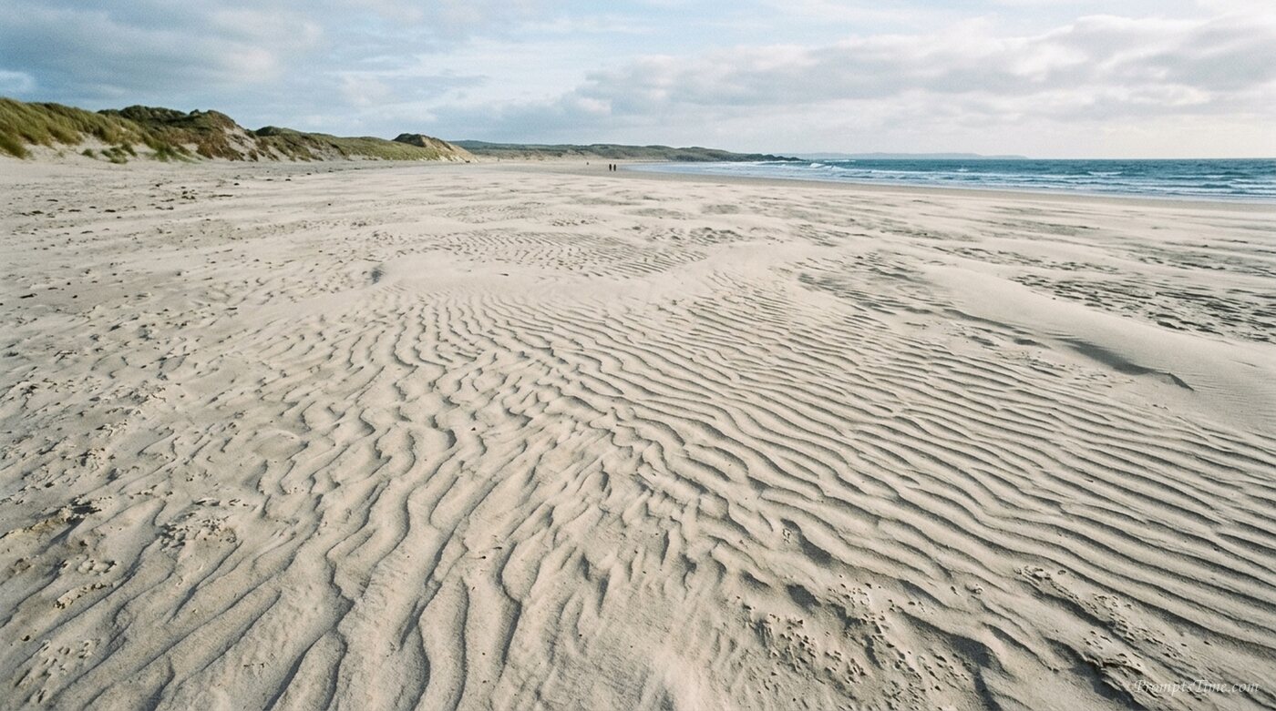 Smooth sand with wind patterns — AI-generated images image