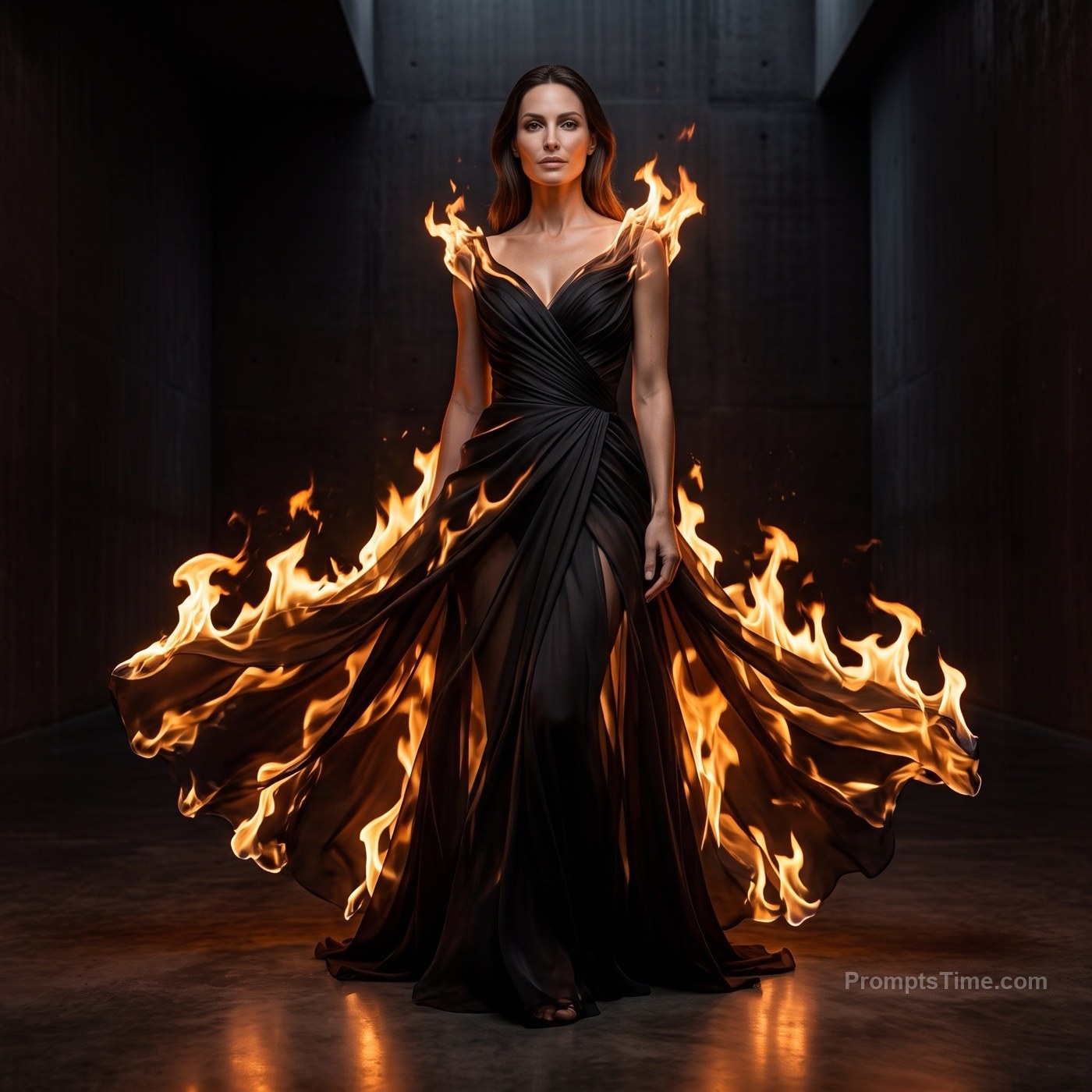 Living fire and embers — AI-generated variation made with Gemini Image