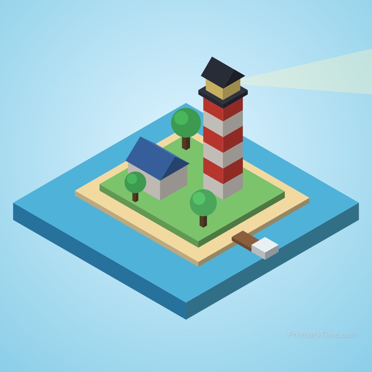 Lighthouse Island — AI-generated images image
