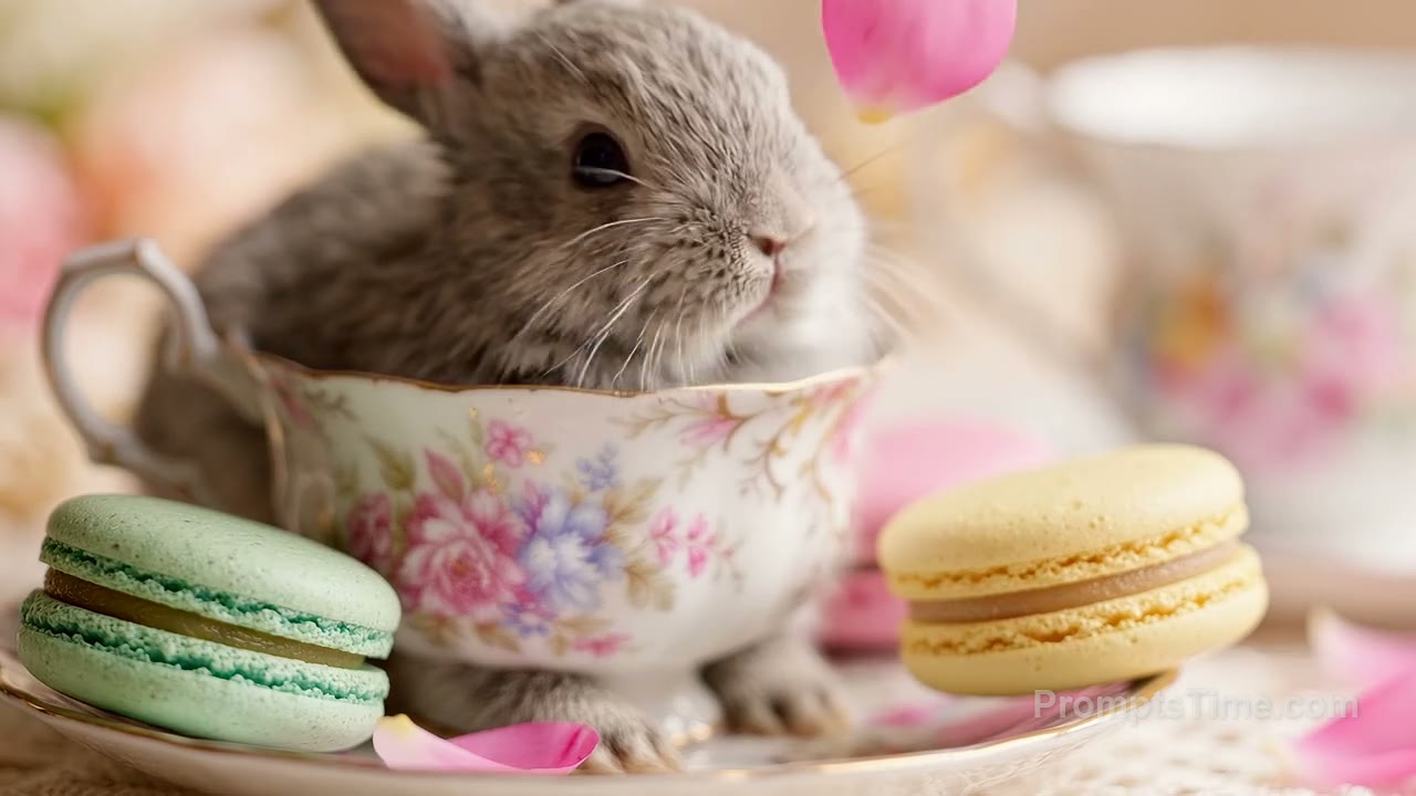 Baby Bunny in a Teacup
